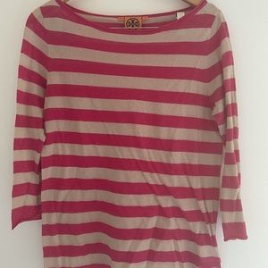 Tory Burch pink striped top